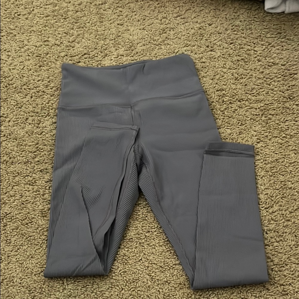 Athleta purple ribbed Leggings
